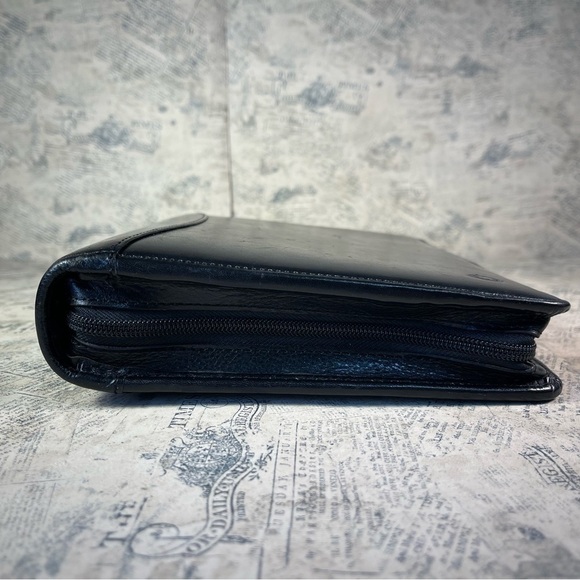 Franklin Covey Black Full Grain Leather Classic Planner - Vintage - Picture 2 of 16